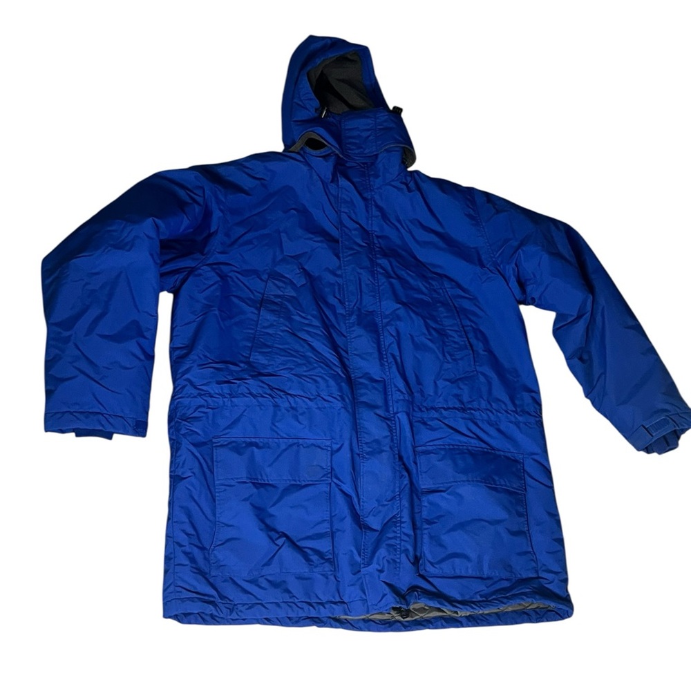 Lands' End Mens Squall Parka Waterproof Fleece Lined Polartec Jacket Blue XXL - Picture 6 of 8